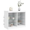 vidaXL Sideboard mit LED-Leuchten Wei&szlig; 81x37x67 cm