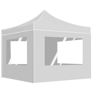 vidaXL Profi-Partyzelt Faltbar mit W&auml;nden Aluminium 2&times;2m Wei&szlig;