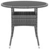 vidaXL 5-tlg. Garten-Essgruppe Poly Rattan Grau
