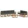 vidaXL Outdoor-Sofagarnitur 8 Stk. Natur und Anthrazit