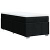 vidaXL Boxspringbett mit Matratze Schwarz 80x200 cm Stoff