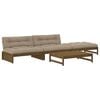 vidaXL 4-tlg. Garten-Lounge-Set mit Kissen Honigbraun Massivholz