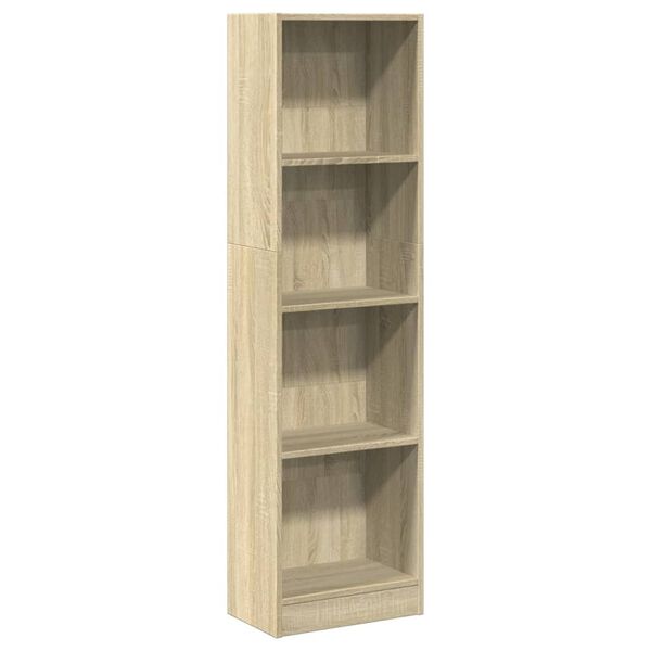 vidaXL Bücherregal Sonoma-Eiche 40x24x143 cm Holzwerkstoff