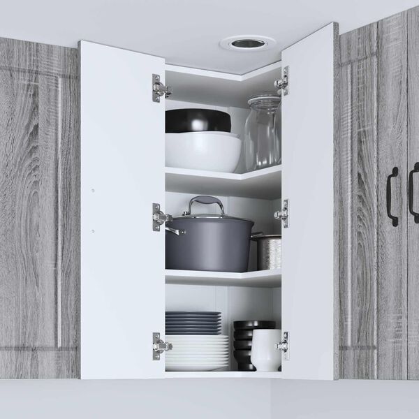 vidaXL K&uuml;chenschrank Lucca Graues Sonoma 57 x 57 x 80 cm Holzwerkstoff