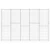 vidaXL Gabionenwand mit Abdeckung Verzinkter Stahl 300x30x200 cm