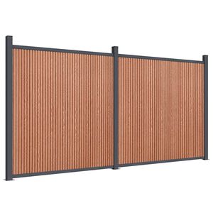 vidaXL Zaunelement Braun 353x186 cm WPC