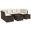 vidaXL Gartensofa-set 8 Stk. Braun und Creme Poly-Rattan