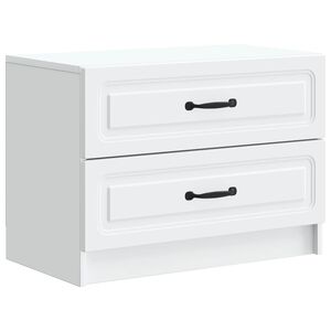 vidaXL Nachttisch Wei&szlig; 62 x 34,5 x 44,5 cm Holzwerkstoff