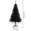 vidaXL Weihnachtsbaum mit 150 LEDs mit St&auml;nder Schwarz 150 cm PVC