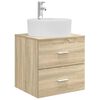 vidaXL Wandmontierte Waschtisch Sonoma-Eiche 49,5 x 44,5 x 65 cm