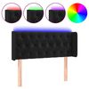 vidaXL LED Kopfteil Schwarz 93x16x78/88 cm Samt