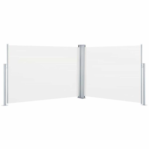 vidaXL Ausziehbare Seitenmarkise Creme 120 x 1000 cm