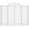 vidaXL Gabionen mit Hochbogen 20Stk. 200x50x140/160cm Verzinktes Eisen