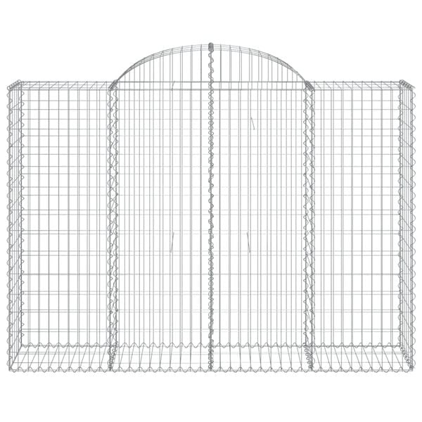 vidaXL Gabionen mit Hochbogen 20Stk. 200x50x140/160cm Verzinktes Eisen