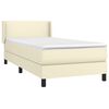 vidaXL Boxspringbett mit Matratze Creme 80x200 cm Kunstleder