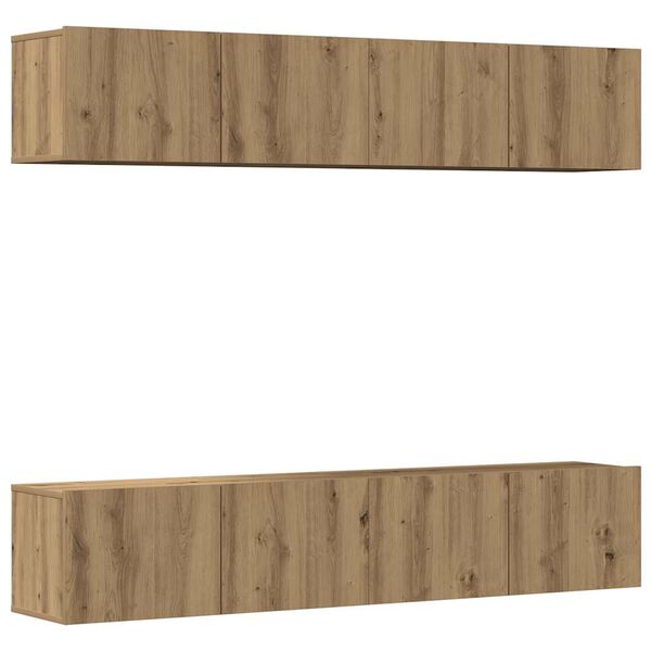 vidaXL TV-Wandschr&auml;nke 4 Stk. Artisan-Eiche Holzwerkstoff