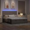 vidaXL Ottoman-Bett mit Matratzen & LEDs Taupe 180x200 cm Stoff