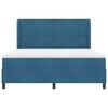 vidaXL Boxspringbett mit Kopfteil Blau 180 x 200 cm Samt