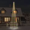 vidaXL LED-Weihnachtsbaum f&uuml;r Fahnenmast Mehrfarbig 1134 LEDs 800 cm
