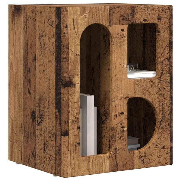 vidaXL Nachttisch Altholz 40 x 35 x 50 cm Holzwerkstoff