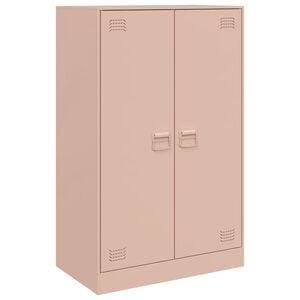 vidaXL Sideboard Rosa 67x39x107 cm Stahl