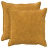 vidaXL Kissenbezug 2 stk. HOUTEN Gelb 60 x 60 cm Mikrofaser Fleece