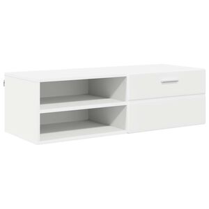 vidaXL Holzschrank 100,5 x 39 x 30 cm Wei&szlig; Holzwerkstoff
