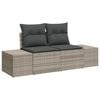 vidaXL Gartensofa-set mit Kissen 6 pcs Hellgrau Poly-Rattan