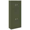 vidaXL Aufbewahrungsschrank 2 stk. Olive Gr&uuml;n 90 x 40 x 210 cm Stahl