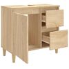 vidaXL Badschrank Sonoma-Eiche 65x33x60 cm Holzwerkstoff