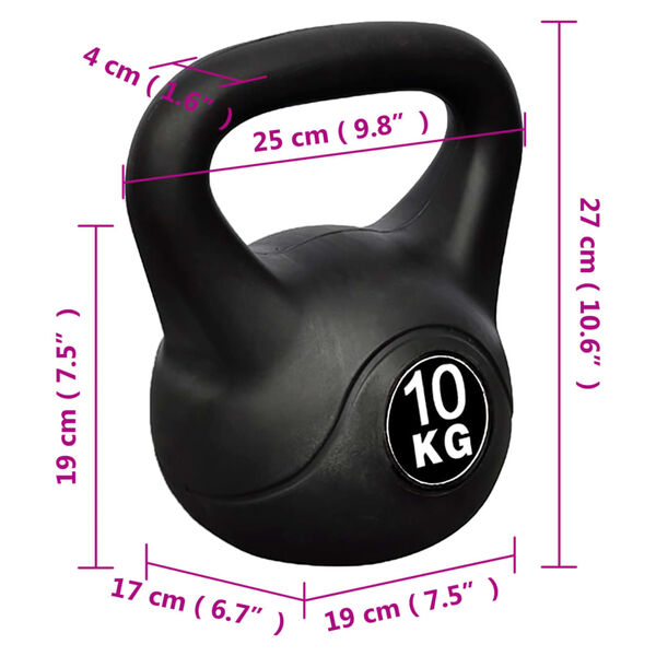 vidaXL Kugelhantel 10 kg