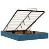 vidaXL Ottoman-Bett mit Matratzen & LEDs Dunkelblau 140x190 cm Samt