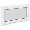 vidaXL Kellerfenster RISOR 110 x 60 cm PVC und Glas Wei&szlig;