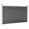 vidaXL Zaunelement Set WPC 699x105 cm Schwarz