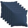 vidaXL Kissenbezug 6 pcs HOUTEN Blau 45 x 45 cm Kunstleinen