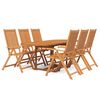 vidaXL 7-tlg. Garten-Essgruppe Massivholz Akazie 160-240 cm