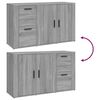vidaXL Sideboard Grau Sonoma 100x33x59,5 cm Holzwerkstoff