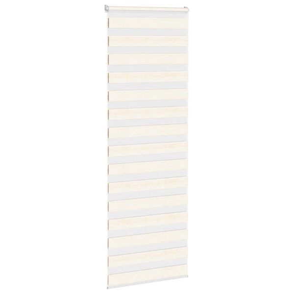 vidaXL Doppelrollo Marmorbeige 80x230 cm Stoffbreite 75,9 cm Polyester