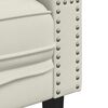 vidaXL Chesterfield-Sofa mit Nackenrollen 2-Sitzer Creme Samt