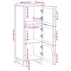 vidaXL Highboard mit Speicher Braun 90 x 33 x 75 cm Massivholz Mango
