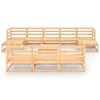 vidaXL 11-tlg. Garten-Lounge-Set Massivholz Kiefer