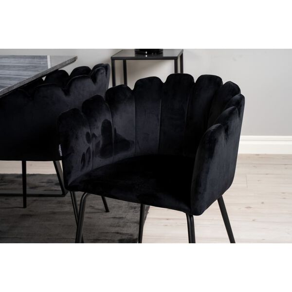 Venture Home Esszimmerstuhl Limhamn Samt Schwarz