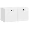 vidaXL Wandmontierter TV-Schrank 59,5 x 31 x 30 cm Hochglanz Wei&szlig;