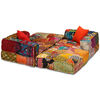 vidaXL Modulare Sofagarnitur 12-tlg. Stoff Patchwork