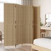 vidaXL Paravent 5-tlg. Beige Poly Rattan