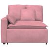 vidaXL Modulares Sofa Endmodul mit Armlehne Kissen Rosa 100 cm
