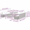 vidaXL Gartensofa-set mit Kissen mit Speicher 11 pcs Beige Poly Rattan