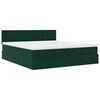 vidaXL Ottoman-Bett mit Matratzen Dunkelgr&uuml;n 180x200 cm Samt