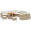 vidaXL Gartensofa-set 13 pcs Beige Poly-Rattan
