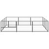 vidaXL Hundezwinger Schwarz 9 m&sup2; Stahl